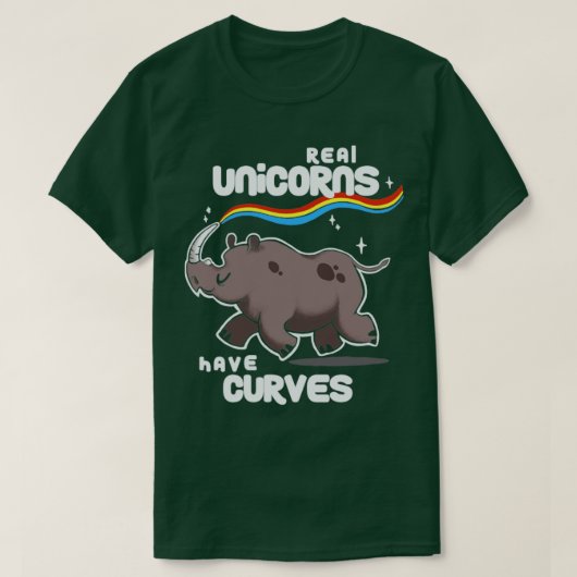 T-shirt Chubby Real Unicorns Funny Inspiration Cut (Design devant)