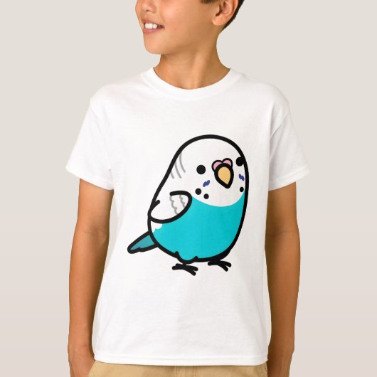 T-shirt Chubby Skyblue Budgie (Devant)