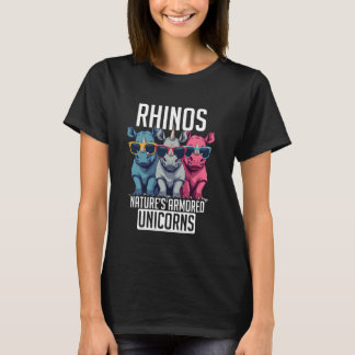 T-shirt Chubby Unicorns Rhino Lover Cute Rhinoceros Women 