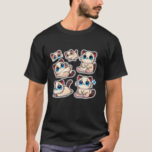 T-shirt Chubby Whiskers et pattes Fluffy Cutie Kawaii Cat 