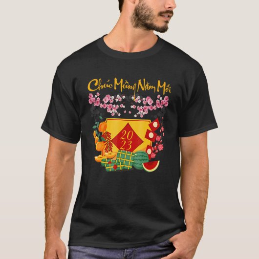 T-shirt Chuc Mung Nam Moi 2023 Nouvel An vietnamien B (Devant)