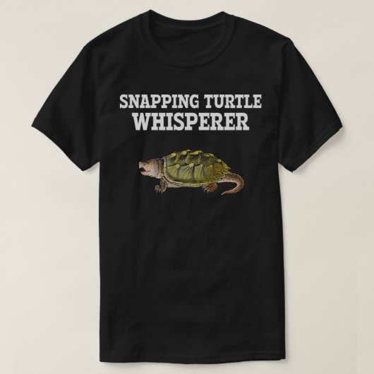 T-shirt chuchotement de tortue, tortue serpent (Design devant)