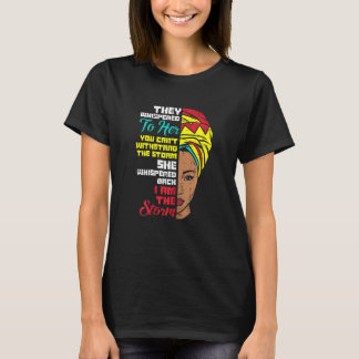 T-shirt Chuchotement pour femmes Je suis la tempête Kente