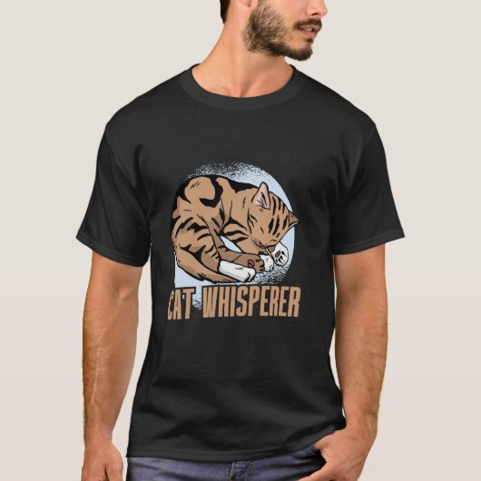 T-shirt Chuchoteur de chats Papa chat (Devant)
