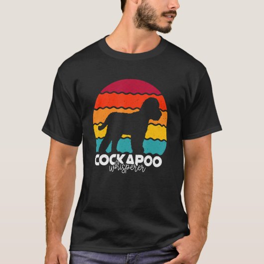 T-shirt Chuchoteur de Cockapoo Rétro Vintage (Devant)