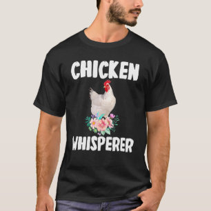 T-shirt Chuchoteur de poulet Mignon poulet Floral Fleur Fa