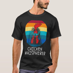 T-shirt Chuchoteur de poulets avec Chic rétro de cour arri