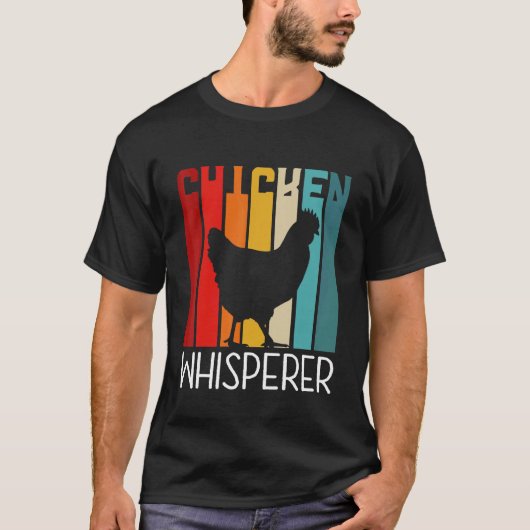 T-shirt Chuchoteur de poulets rétro (Devant)