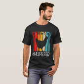 T-shirt Chuchoteur de poulets rétro (Devant entier)