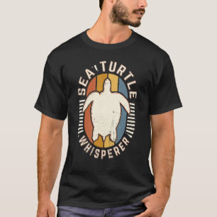 T-shirt Chuchoteur de Tortue de Mer Vintage Classique Rétr