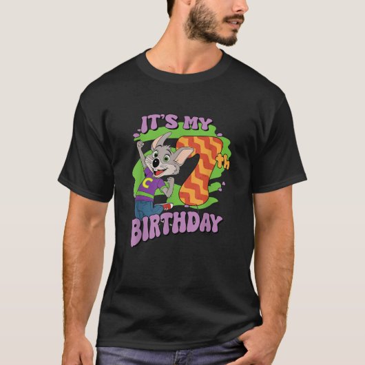T-shirt Chuck E Cheese C'est mon 7e anniversaire Joyeux Ch (Devant)