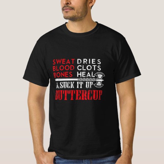 T-shirt Chuck it up Buttercup Drôle Design (Devant)