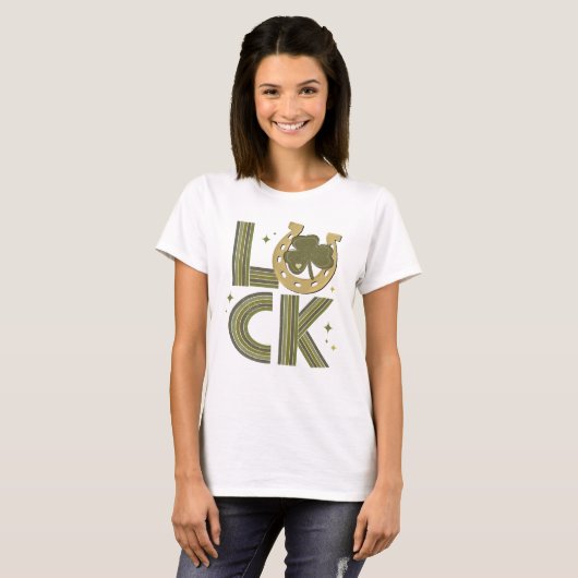 T-shirt Chuck Shamrock Horseshoe St Patrick's Day Irish (Devant entier)