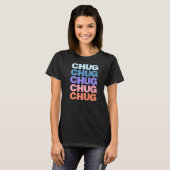 T-shirt Chug de conception de texte répétitif moderne (Devant entier)