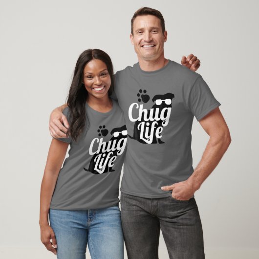 T-shirt Chug Life Funny mignon chien Amoureux des animaux (Unisexe)
