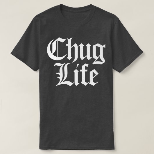 T-shirt CHUG LIFE Lourde Trash métallique Djent Guitariste (Design devant)