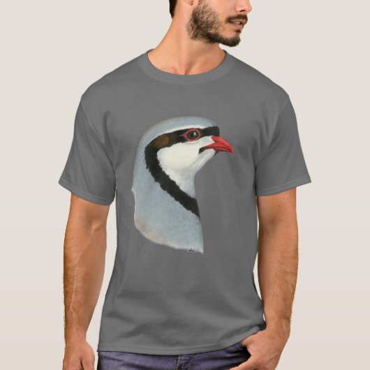 T-shirt Chukar : Tête de perdrix (Devant)