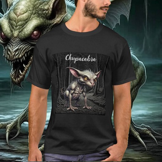 T-shirt Chupacabra dans la forêt Cryptide