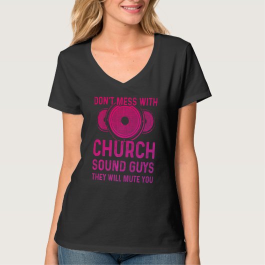 T-shirt Church Sound Guy Mute You Audio Tech Engineer 2 (Devant)