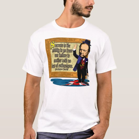 T-shirt Churchill sur le succès (Devant)
