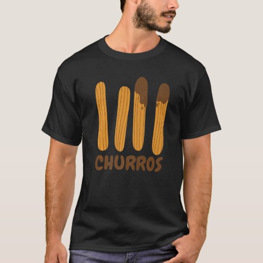 T-shirt Churros Chocolat Dip Pain Frit Churros (Devant)