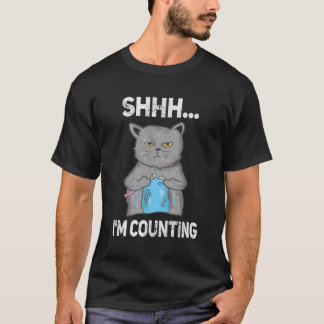 T-shirt Chut, Je Compte Drôle Chat Crochet