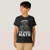 T-shirt Chut, je fais des maths, drôle de levage de poids (Devant entier)