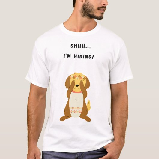 T-shirt Chut... Je me cache ! (Devant)
