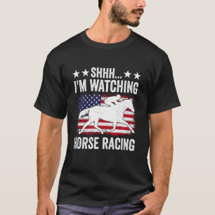 T-shirt Chut, je regarde des courses de chevaux, drôle de