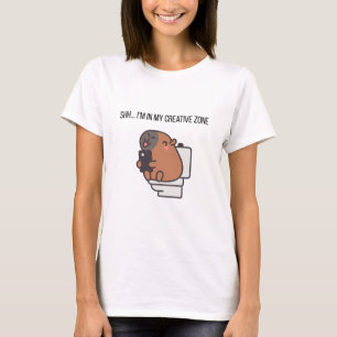 T-shirt Chut… Je suis dans ma zone créative Capybara drô