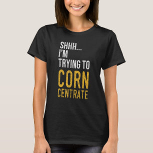 T-shirt Chut j'essaie de Corn Centrer rétro cornhole p