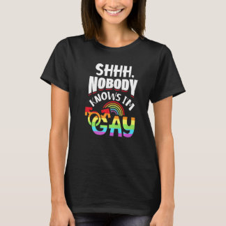 T-shirt Chut, personne ne sait que je suis gay Fierté Lgbt