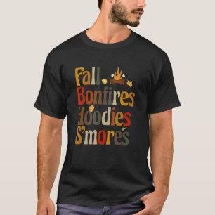 T-shirt Chute Bonfires Smores Automne Saison Automne Vibes