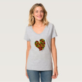 T-shirt Chute d'amour - Feuilles d'automne (Devant entier)