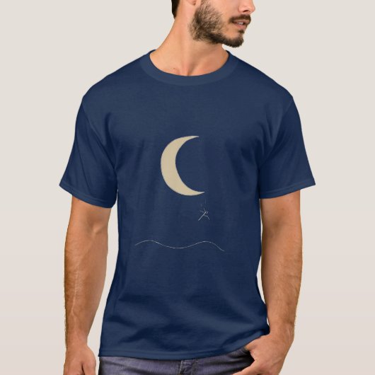 T-shirt Chute de Lune - Lune drôle (Devant)