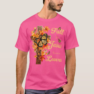 T-shirt Chute Pour Jésus Il N'A Jamais Feuille Beaux Cros