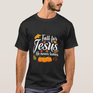 T-shirt Chute pour Jésus Il n'a jamais Feuille Christian T