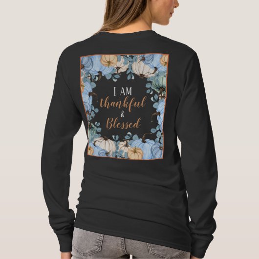 T-shirt Chute Remercieuse et bienheureuse longue manches f (Dos)