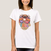 T-shirt Chute Vibes Puggle Chien Citrouille Patch (Devant)