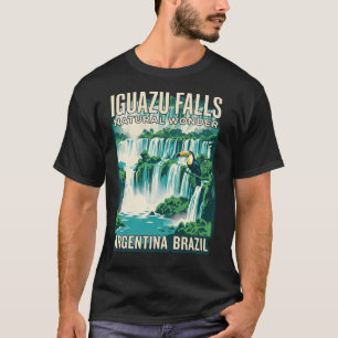 T-shirt Chutes d'Iguazu Argentine Brésil Voyage Poster Vin