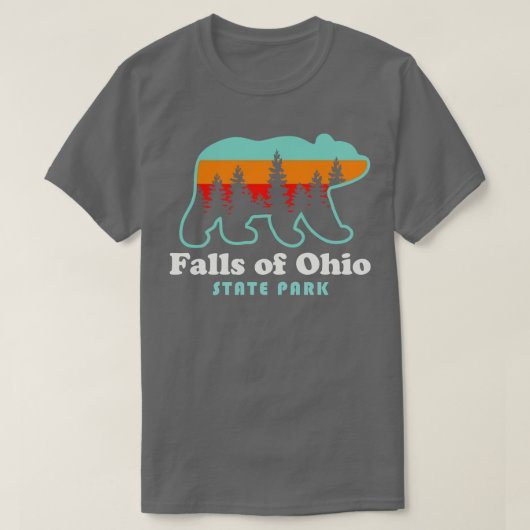 T-shirt Chutes d'Ohio State Park Bear sville Indiana (Design devant)