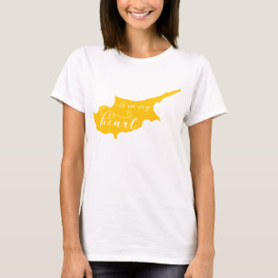 T-shirt Chypre Est Dans Mon Coeur