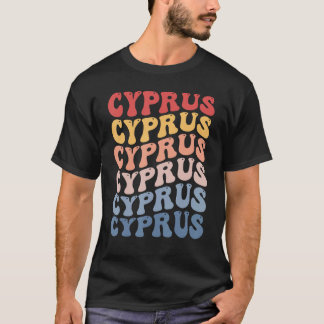 T-shirt Chypre Groovy Rétro Chypriote