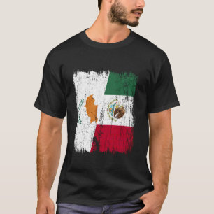 T-shirt Chypre Mexique Demi-Drapeau Patrimoine Chypriote M