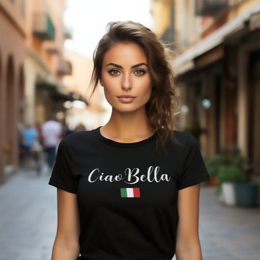 T-shirt Ciao Bella salue : Inspiré par l'italien