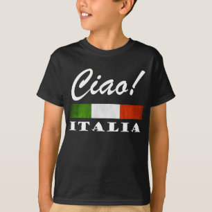 T-shirt Ciao ! Drapeau rouge blanc vert de l'Italie