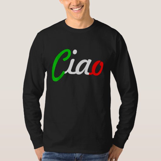 T-shirt Ciao Italian Greeting Italy Language Tee (Devant)