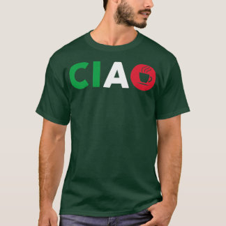 T-shirt Ciao Italien I Love Italie Avec Italia Espresso