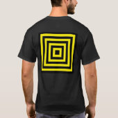 T-shirt cible carrée jaune noir (Dos)