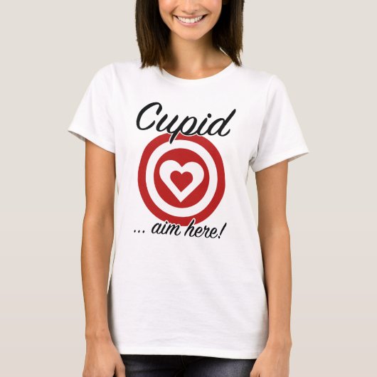 T-shirt Cible Cupidon Ici (Devant)